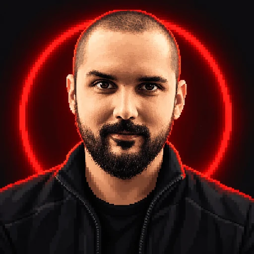 Portrait of Breves with a red halo